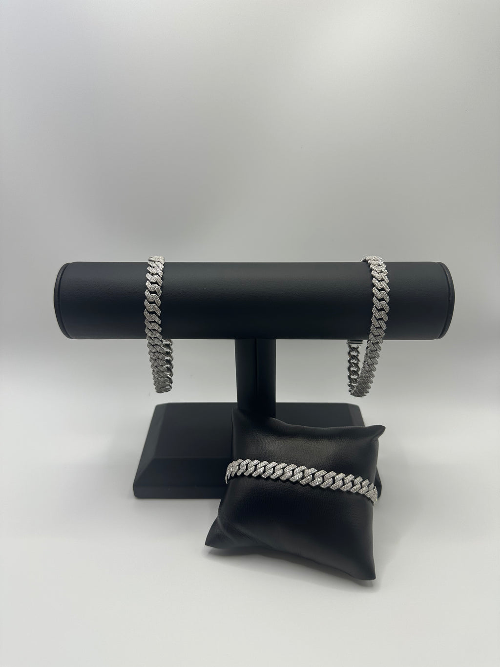 Moissanite Silver Bracelet 8mm