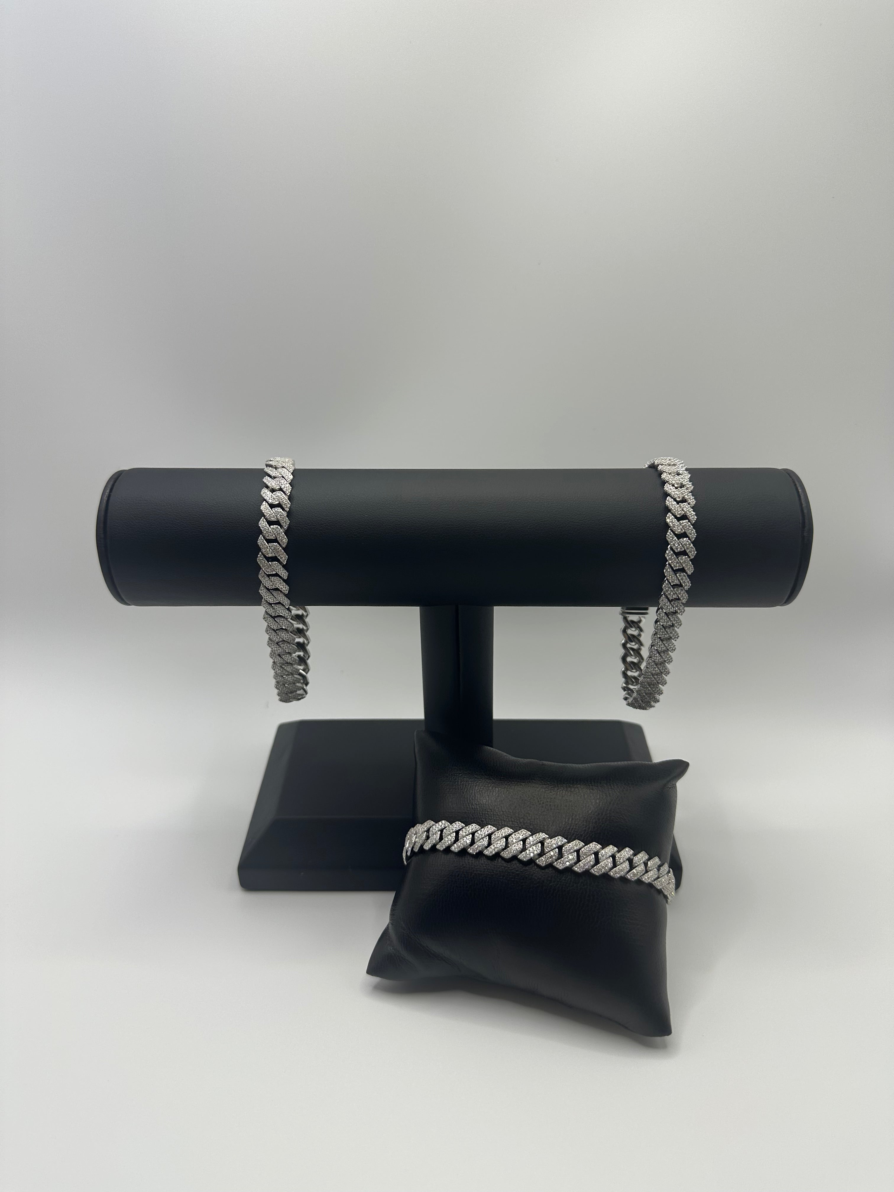 Moissanite Silver Bracelet 8mm