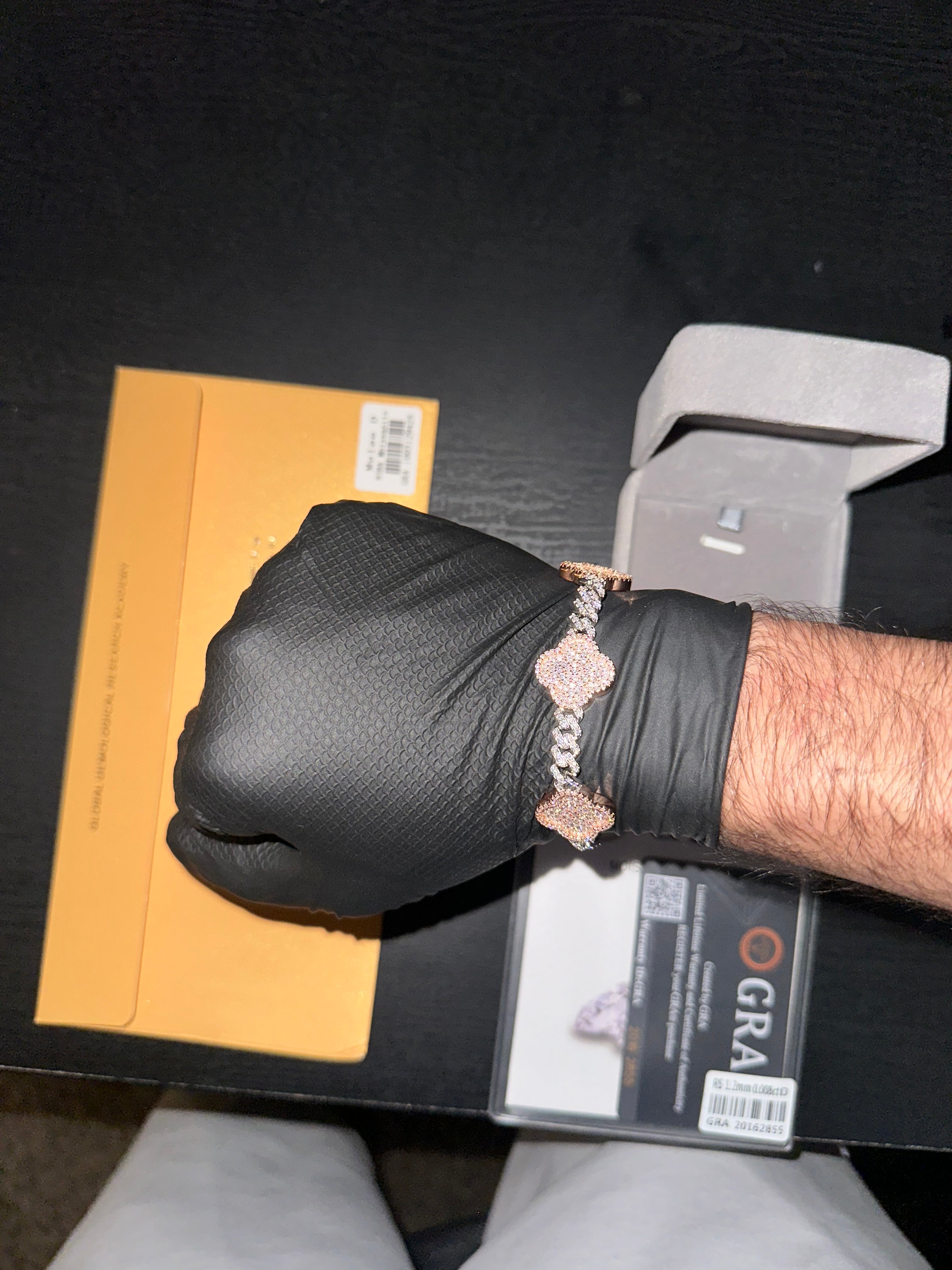 Flower Moissanite Silver Bracelet