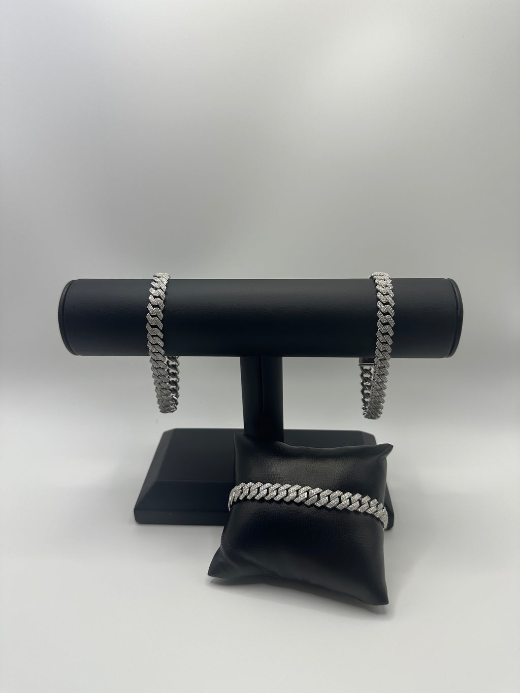 Moissanite Silver Bracelet 8mm