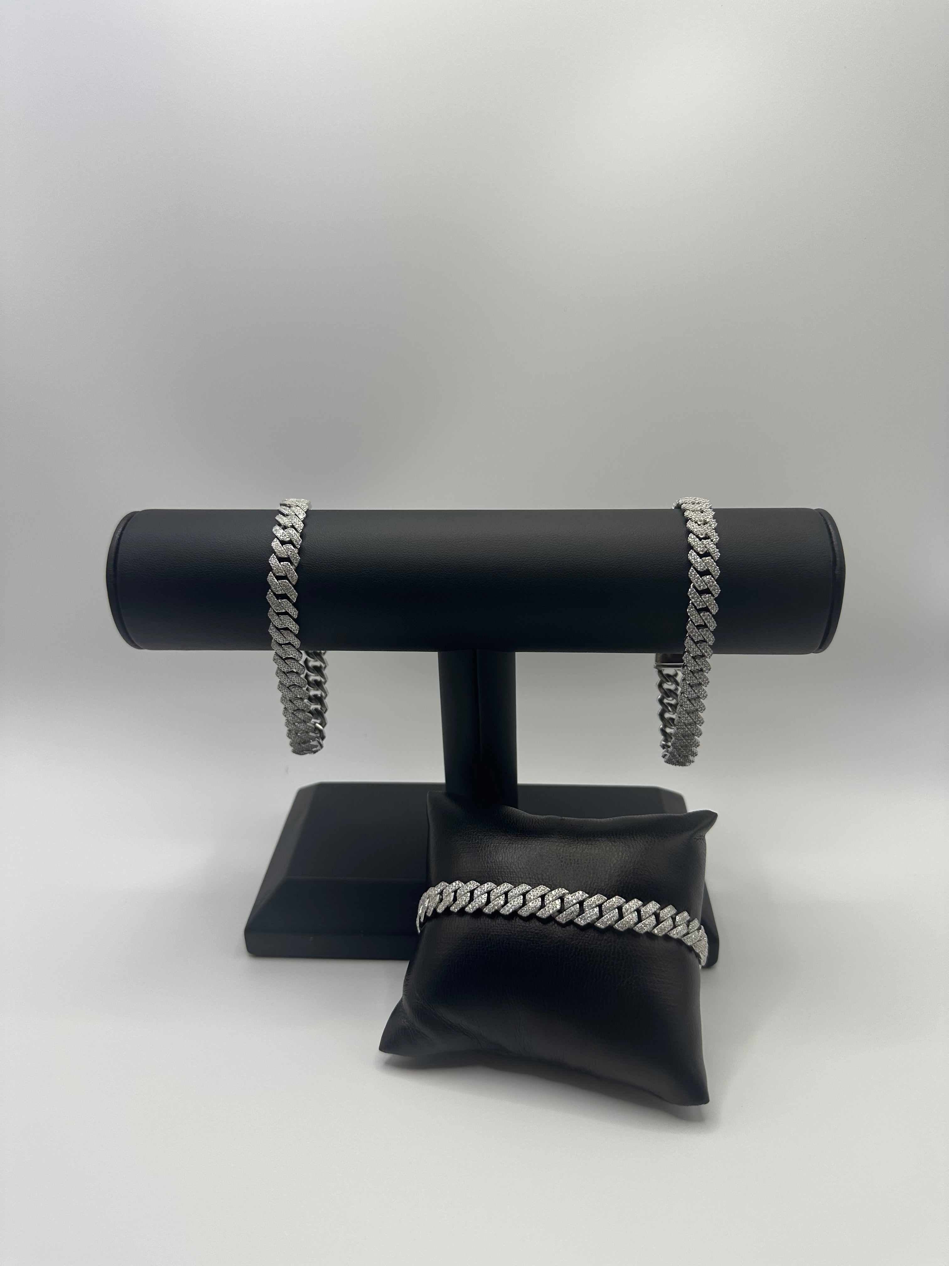 Moissanite Silver Bracelet 8mm