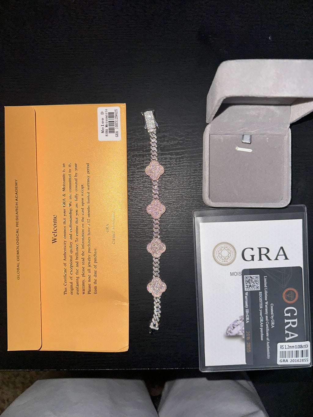 Flower Moissanite Silver Bracelet