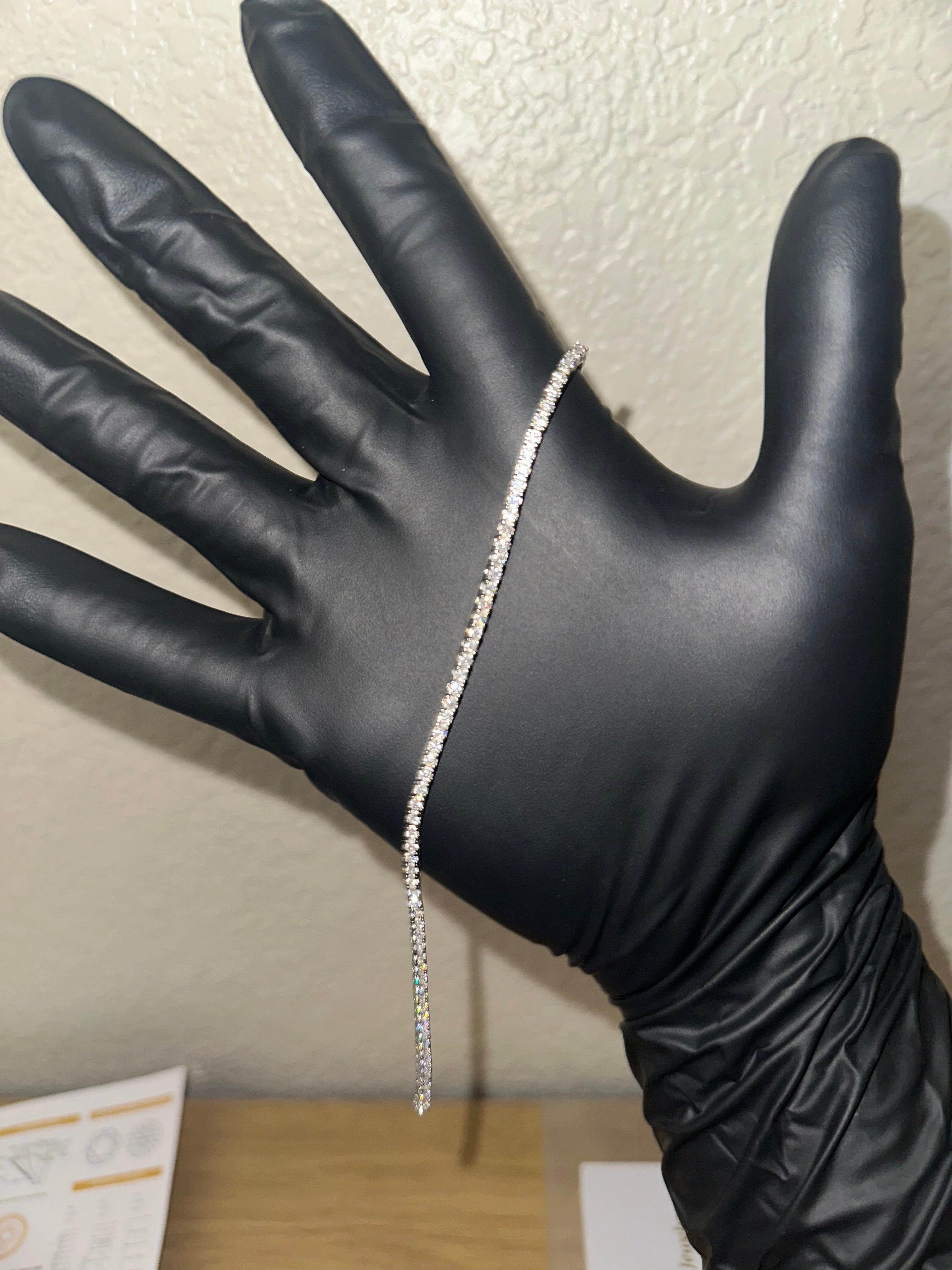 Moissanite Silver Tennis Bracelet 3mm