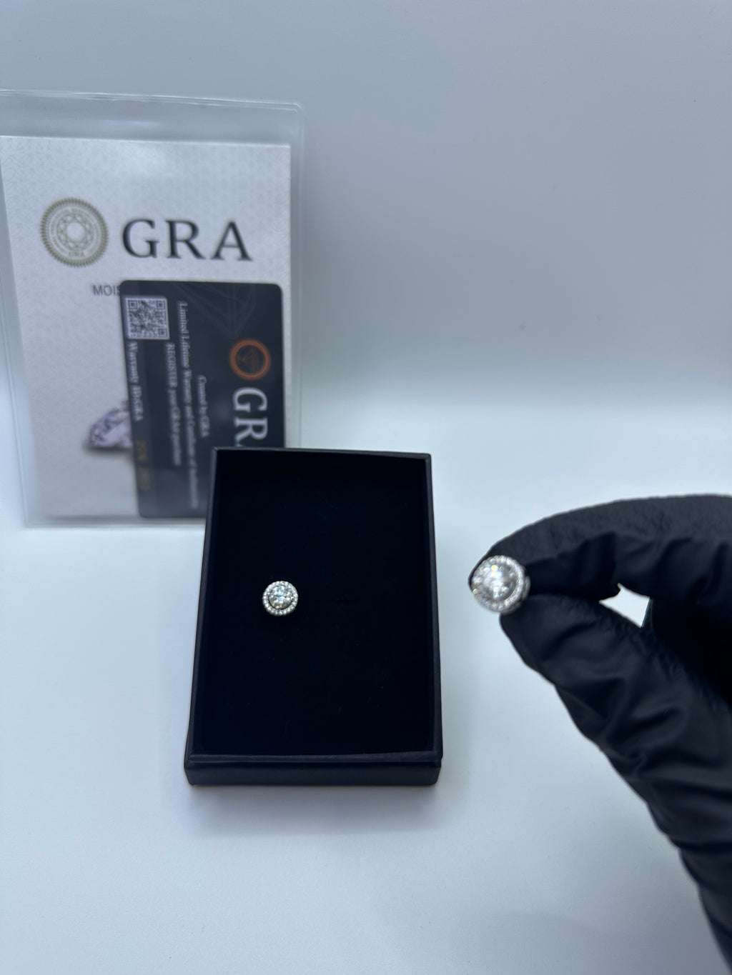 Moissanite Silver 1ct Earrings