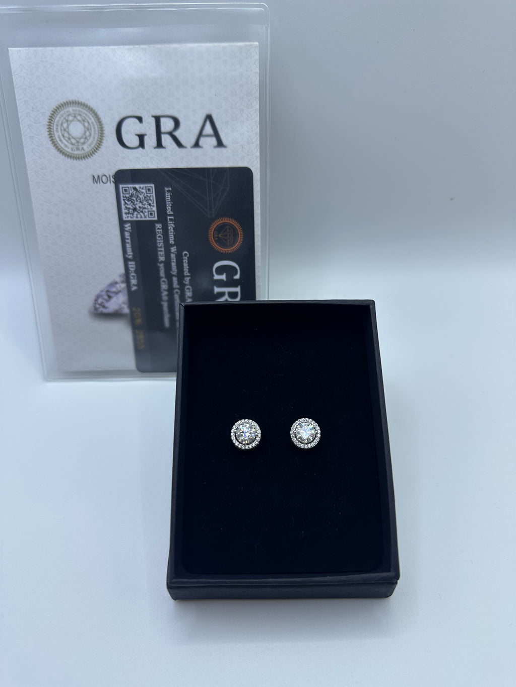 Moissanite Silver 1ct Earrings