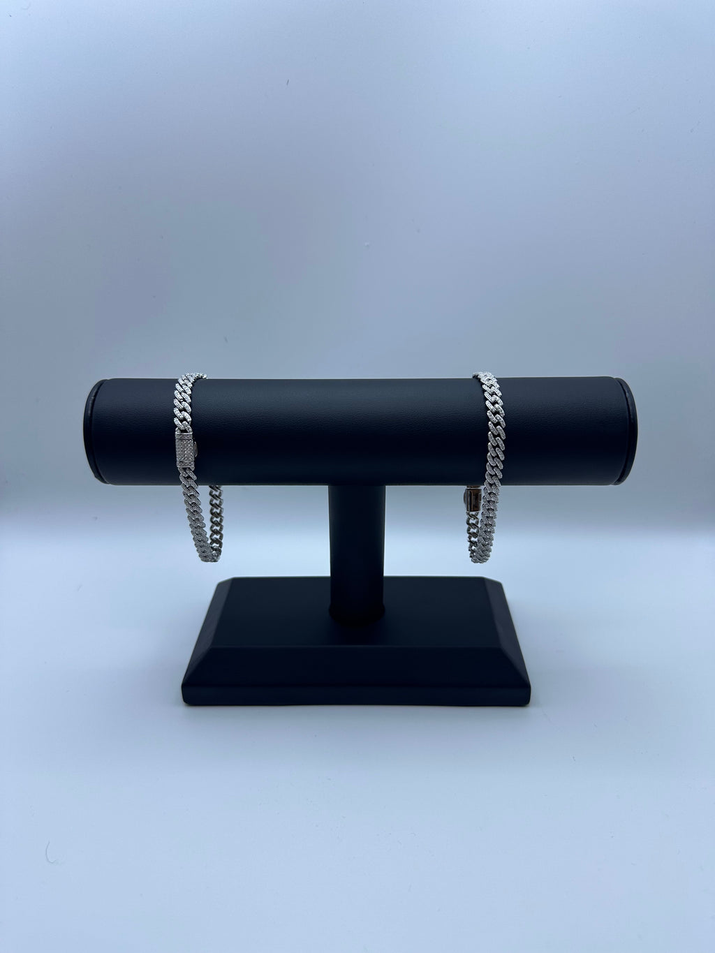 6mm Silver Moissanite Cuban Bracelet