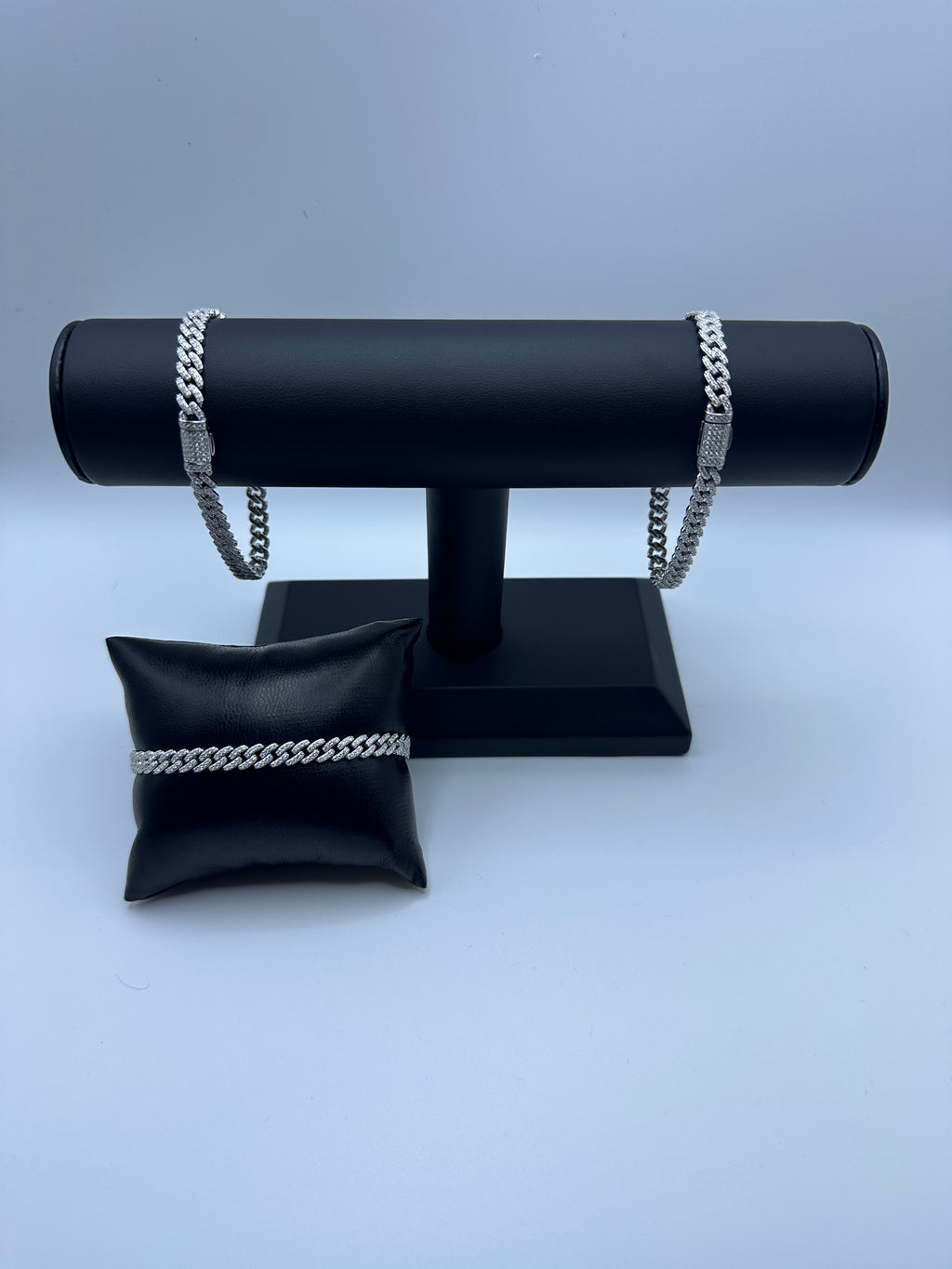 6mm Silver Moissanite Cuban Bracelet