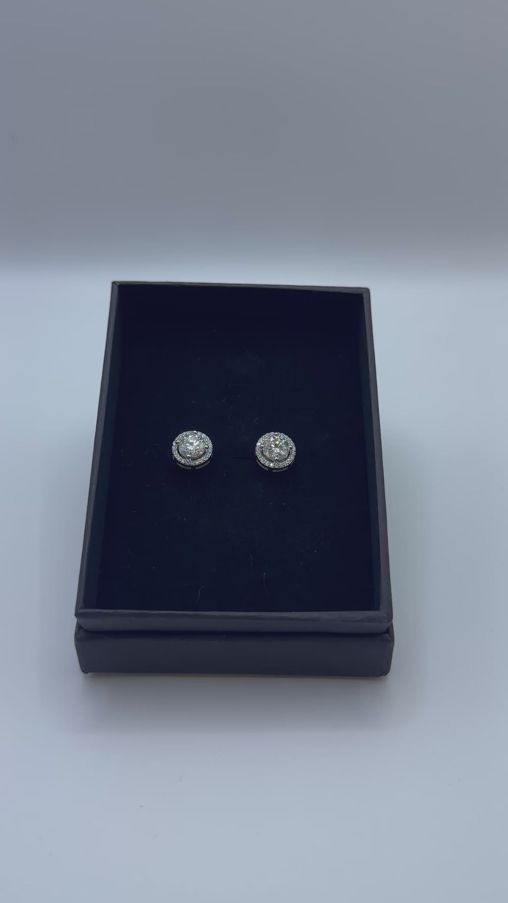 Moissanite Silver 1ct Earrings